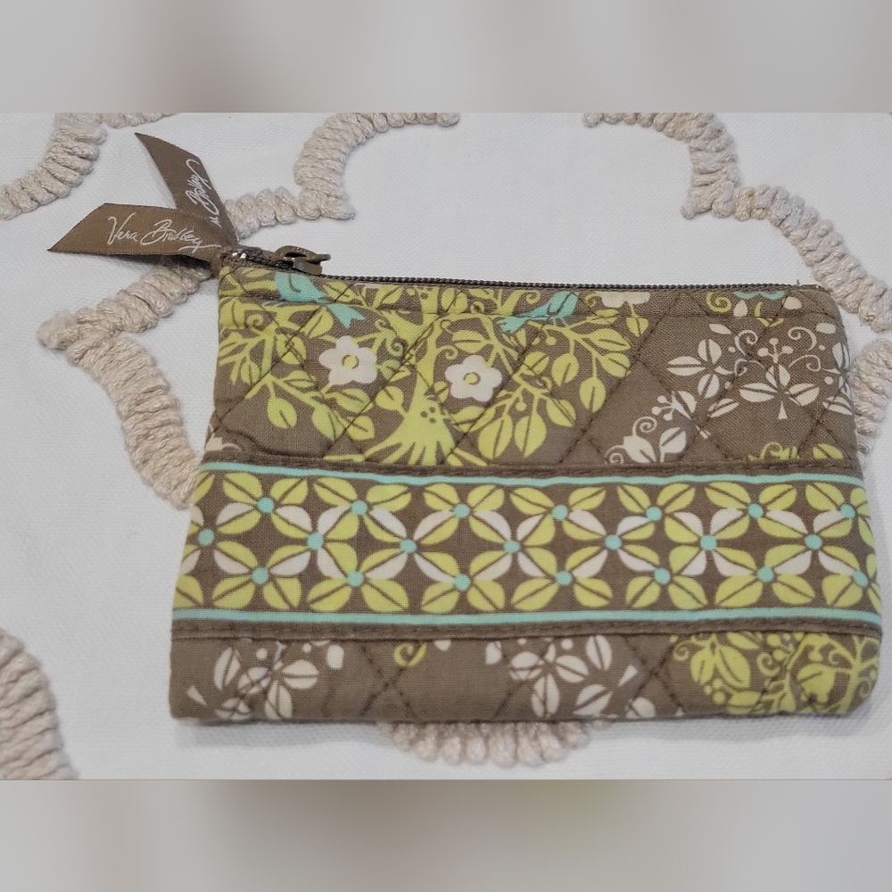 Vera Bradley Zip Coin Purse Wallet in the Retired "Sittin' in a Tree" Pattern